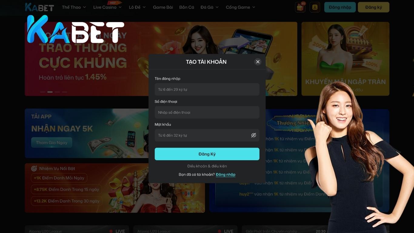 Điều kiện chung khi đăng ký Kabet dành cho tân thủ